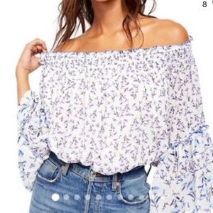 Free People Off The Shoulder Floral Blouse